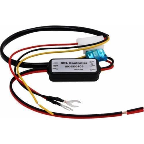 SELYNDE DRL Controller Auto Relay Harness Dimmer On/Off 12-18V Car LED Daytime Running Light Car Accessories