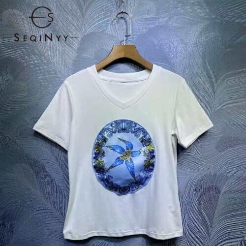 SEQINYY Women's T-shirts With Print