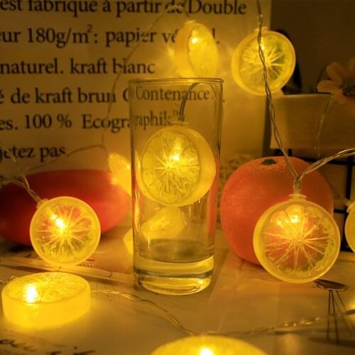 10m 6m Lemon Led String Lights Garland Christmas Decorations for Home Outdoor Wedding Decor Navidad New Year DIY Battery Powered
