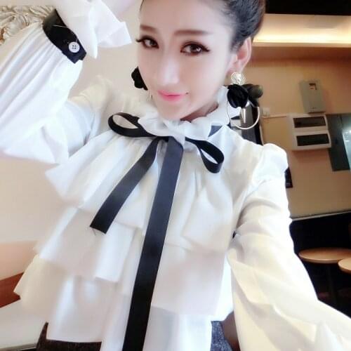 Take off glasses moth Blouses With Tie