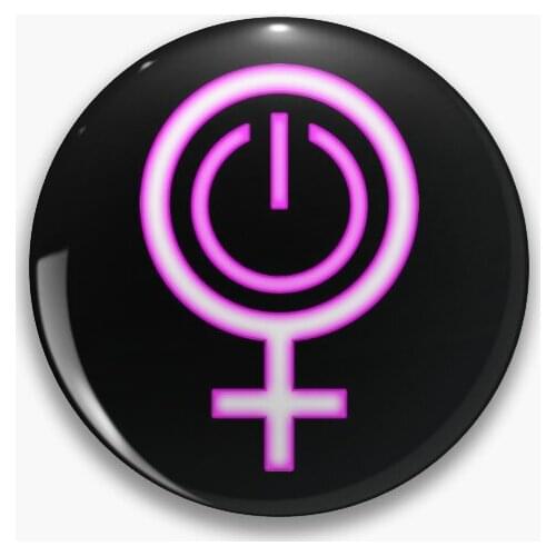 Female Power Symbol Soft Button Pin Lover Creative Badge Hat Gift Women Decor Funny Fashion Collar Jewelry Cartoon Cute