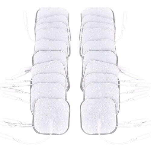 20Pcs Electrode Pads for Tens Digital Therapy Machine Self Adhesive Reusable with 2Mm Plug for Tens 3000,Ems Digital Therapy Mac