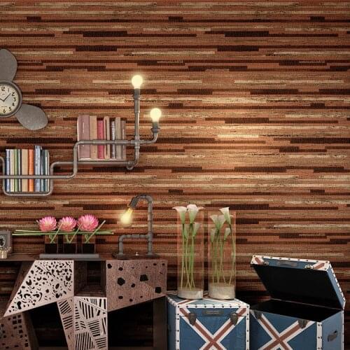 Beibehang 3d three-dimensional simulation color bamboo weave bamboo mat wallpaper bedroom living room hotel wood grain wallpaper