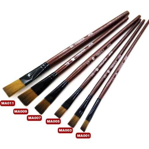 6pcs/set Model Coloring Pen Nylon Flat Pen Paint Hand Coloring Tool