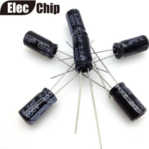 2.2uF 400V 6.3*12 Aluminum electrolytic capacitor 50pcs/lot
