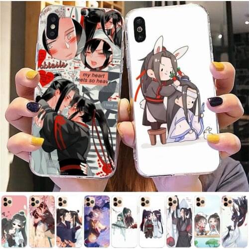 TOPLBPCS Mo Dao Zu Shi Cartoon Cute Anime Phone Case for iPhone 8 7 6 6S Plus X 5S SE 2020 XR 11 12 pro XS MAX