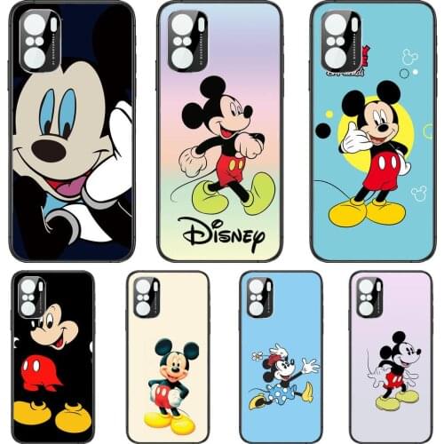 Haha Disney Mouse Phone Case For xiaomi redmi POCO F1 F2 F3 X3 Pro M3 9C 10T Lite NFC Anime Black Cover Silicone Back Prett mi 1