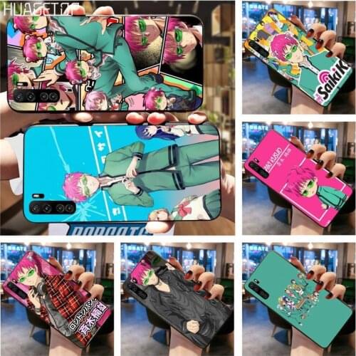 HUAGETOP The Disastrous Life of Saiki K Poster black Phone Case Hull For Huawei Nova 6se 7 7pro 7se honor 7A 8A 7C Prime2019