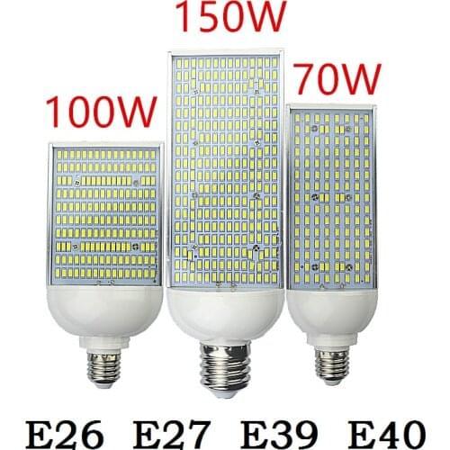 E40 E39 street Lamp E27 E26 LED corn Bulbs 70W 100W 150W high bay Lighting outside parking Poles Lights Lampada Cold Warm White