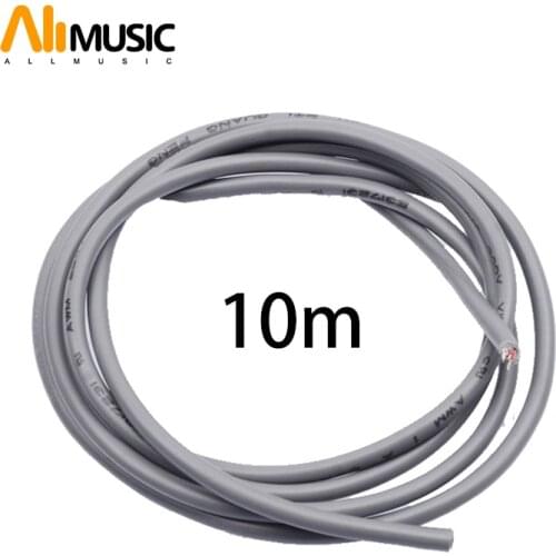 10M Grey 2-Conductor 26Awg Shielded Guitar Pickup Lead Wire