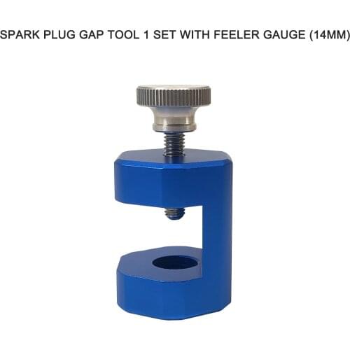 Spark Plug Gap Tool 1 Set with Feeler Gauge (14mm) Blue Car accessories
