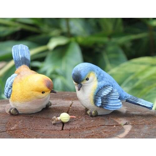 2pcs Ceramic Birds Crafts Room Decoration Handicraft Ornament Porcelain Animal Figurines Wedding Decorations