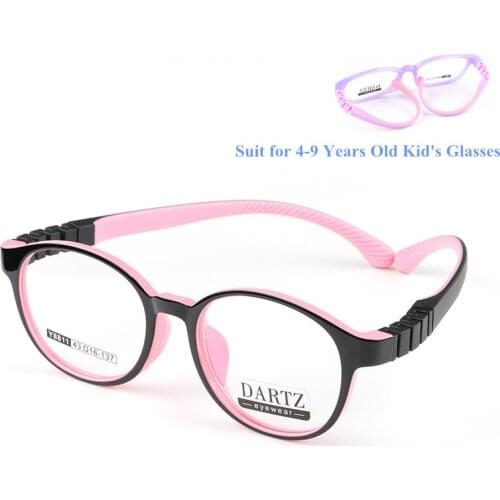 4-9 Year-old Kids Glasses Round TR90 Prescription Eyeglasses Myopia Children Silicone Rubber Cat Eye Girl Pink Spectacle
