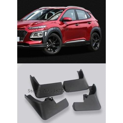 4PCS Black ABS Mud guard Dirt Fender Cover Exterior Molding Trim Car Styling Accessories For HYUNDAI ENCINO KONA 2018 2019