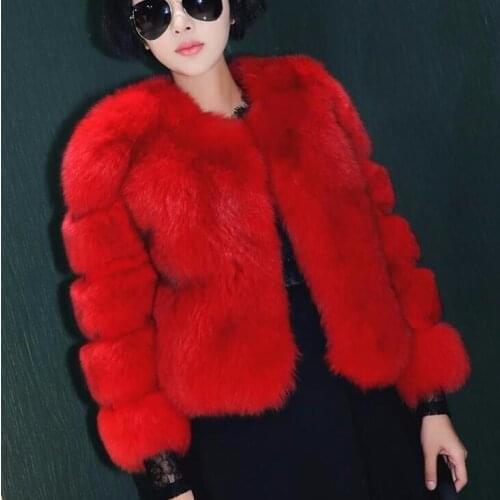 Urumbassa womens Faux fur Fashion warmed short coat Spring/Autumn/winter Plus size XXXL jackets