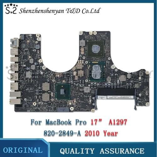Tesed 820-2849-A Mid 2010 A1297 i7 2.66Ghz Motherboard for Macbook Pro 17" Logic Board EMC 2352 MC024xx/A