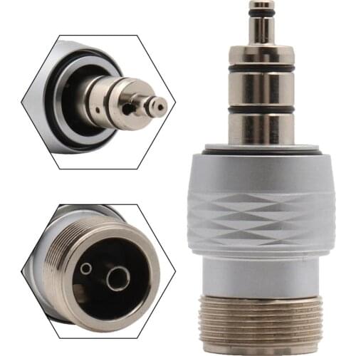 2Holes Metal Adaptor/Coupler Fits Dental High Speed Handpiece Coupling Air Turbine Borden B2