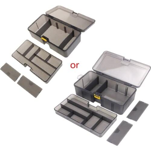 Multi-division Dual Layer Tool Storage Box Multifunctional Organize Fishing Lure
