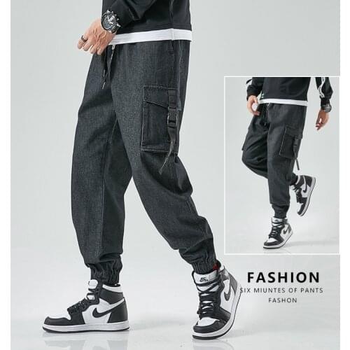 New Tactical Pants Men Joggers Cargo Baggy Harem Japanese Streetwear Ankle Harajuku Casual Sport Vintage Hip Hop Jeans Pants Men