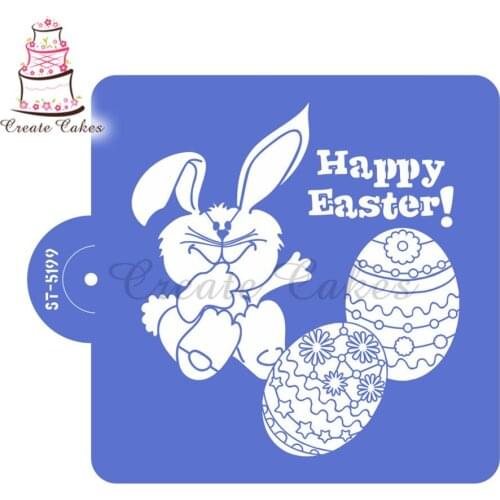 Easter Egg Design Rabbit Cookies Stencil Biscuits Fondant Cake Mold Cake Decorating Tool Wedding Cake Stencils Bakeware