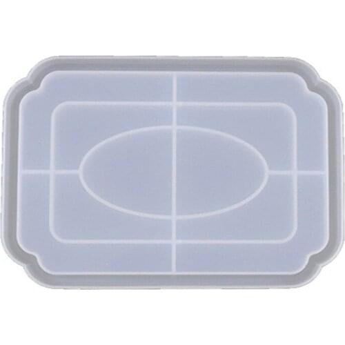 Storage Tray Crystal Epoxy Resin Mold Plate Dish Silicone Mould DIY Crafts Jewelry Casting Tools 25.5x18cm
