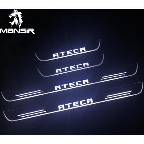 MANSiR Customized For SEAT ATECA 2019 2020 LED Door Sill Pathway Light Welcome Pedal Car Scuff Plate Pedal Lights