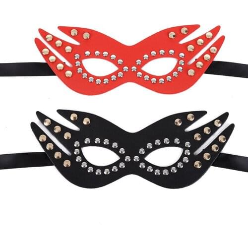 Sexy Temptation Blindfold Flirting Supplies Wind Punk Rivet Mask Sexy Seducción Venda De Los Ojos