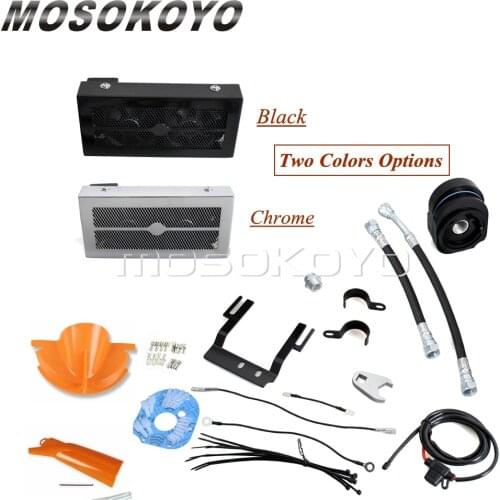 2.0 Reefer Engine Oil Cooler Cooling Assembly Kit For Harley Breakout Softail Night Train Standard FX/FL Custom Fat Boy 2001-17