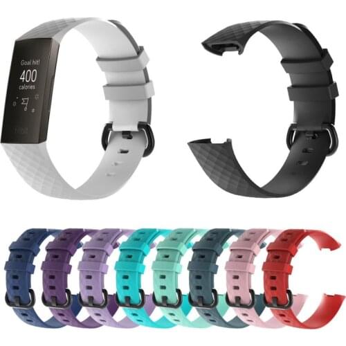 For Fitbit Charge 3 Watch Band Replacement Silicone Diamond Bracelet Wrist Strap New 2020 Multicolor Replacement Strap TXTB1