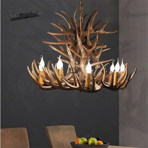 Nordic LED Ceiling Chandelier retro Antler Pendant Lamp For Living Room lamp Kitchen Fixtures Home Decor Light Vintage pendant
