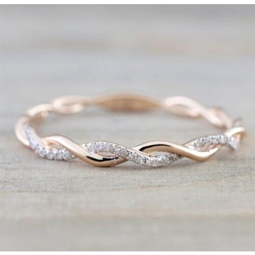 Twist Rhinestone Ring Wedding Ring Womens Jewelry Jewelry Engagement Gift