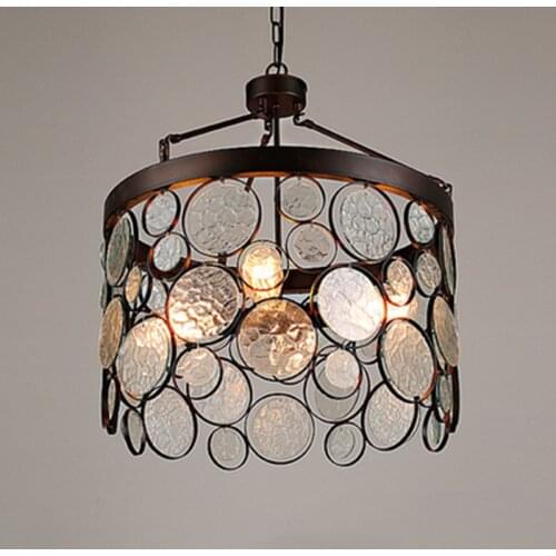 Nordic Industrial wind glass chandeliers American style chandeliers creative restaurants coffee shops lights