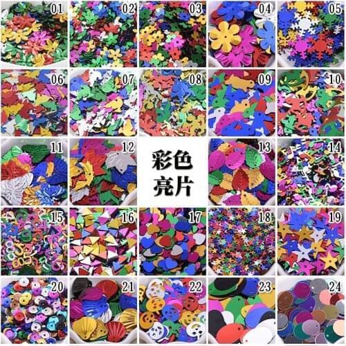DIY Garment craft Decoration Mix Size Silver-Based Round Flat Sequins Paillettes Sewing On Trims for sequins dress Women Kids