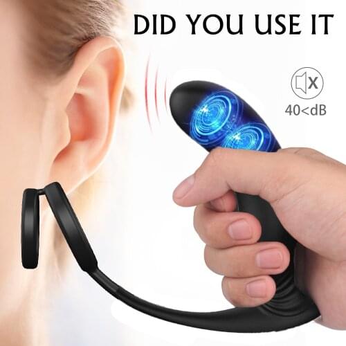 Male Prostate Massage Vibrator Penis Vibrator Ring Anal Plug Stimulator Butt Plug Delay Ejaculation Ring Adult Sex Toys For Men