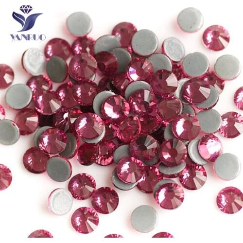 YANRUO 2058HF SS20 Rose 1440Pcs Hotfix Rhinestones Flatback Strass Hot Fix Stones And Crystals DIY For Craft