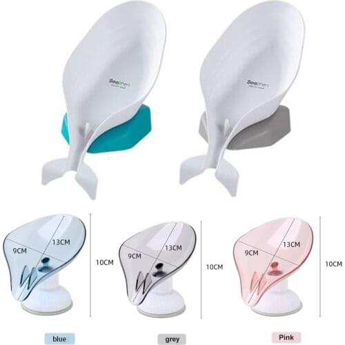 Leaf/whale Shape Soap Box Drain Soap Holder Box Bathroom Shower Soap Holder Soap Tray Bathroom Supplies Bathroom Gadgets