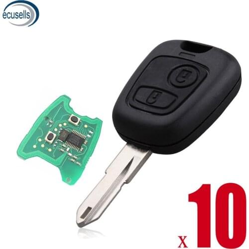 10PCS* For Peugeot 206 306 405 Transponder Key with PCB Battery with ID:46 chip 433MHZ