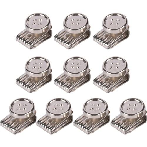 10Pcs Easy Clip on Button Metal Snap Button forWearing Mask No Sewing Mask Button Extender Holder Protect EarswithHat Ear Savers
