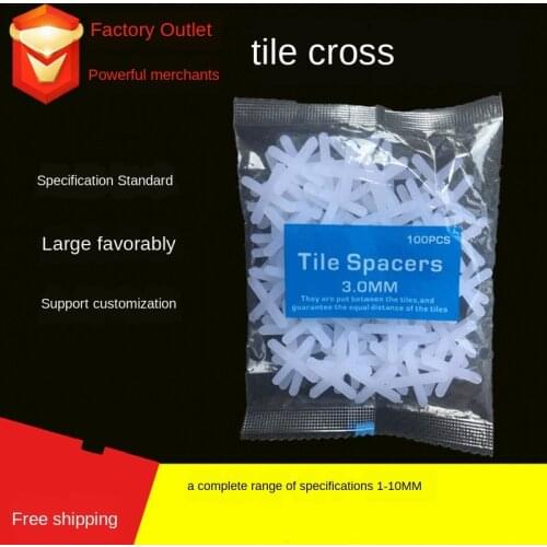 100pcs 1mm-10mm Decoration Tool Ceramic Tiler Spacer Cross Plastic Tile Plumber Reuseable Leveling System Construction