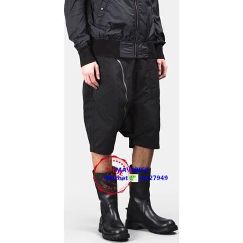 27-44 2017 Mens clothing GD Hair Stylist fashion symmetric oblique zipper sarrouel pants cross pants plus size costumes