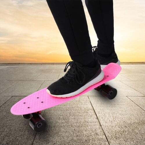 Outdoor Aluminum Alloy 22Inch 4-Wheel Mini Cruiser Skateboard Long Board for Children Adult