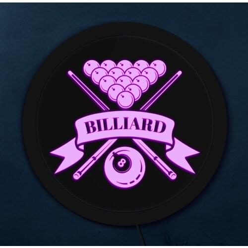 Billiard Accessories 8 Ball Colorful LED Neon Sign Billiard Room Poolroom Personalised Logo Snooker Business Lighting Wall Art