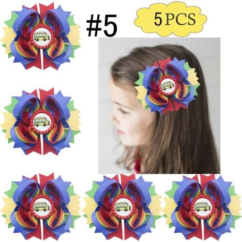 Freeshipping 5pcs -B back to school hair bows pencil hair clips i love school hair clips
