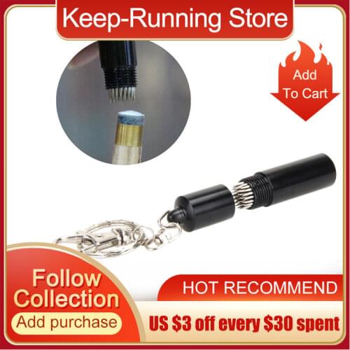 Prep Stick Billiard Snooker Pool Table Cue Tip Shaper Pick Pricker Metal Repair Tool Keychain Billiard Accessories Wholesale