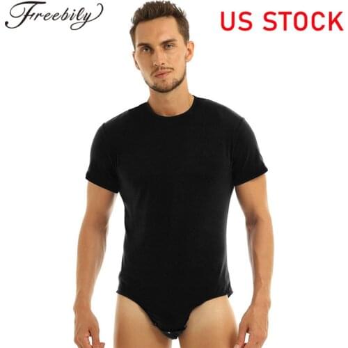 Men Adults Baby One Piece Lingerie Round Neck Short Sleeves Press Crotch T-shirt Bodysuit Diaper Lovers Romper Pajamas Sleepwear
