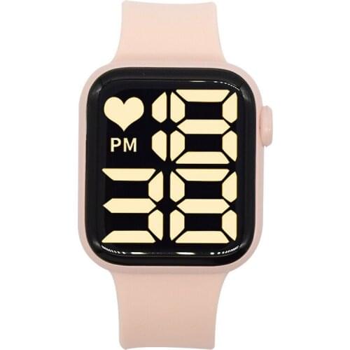 2021 Digital Watch Waterproof 30M Fashion Womens Watch for Mens Sports Waterproof Simple Silicone Electronic Watch for Women