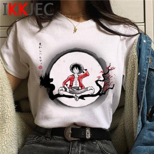 One Piece Nakama t shirt female kawaii plus size japanese summer top kawaii
