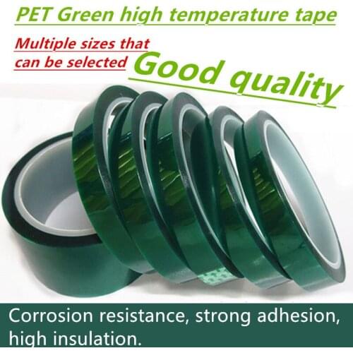 HOT Heat-resistant PET High Temperature Green Masking Shielding Tape for PCB Solder Plating Insulation Protection 5PCS/LOT