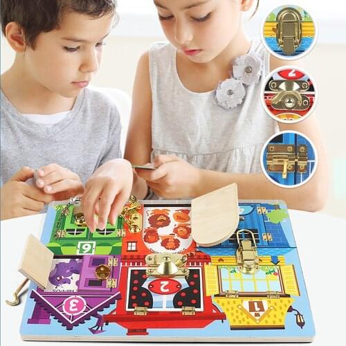 Children Early Education Toy busy board montessori Unlock toy logical hand training Game Preschool Kids Toy for children