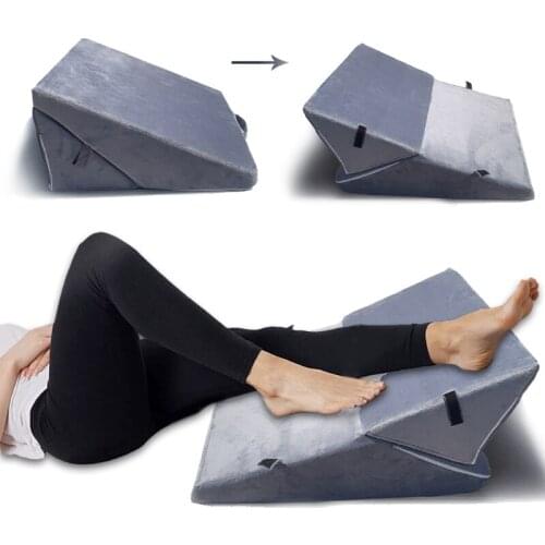 Wedge Pillow Bed Incline Cushion for Sleeping Side Body Positioner Bed Support Pillow for Back Triangle Legs Back Pain
